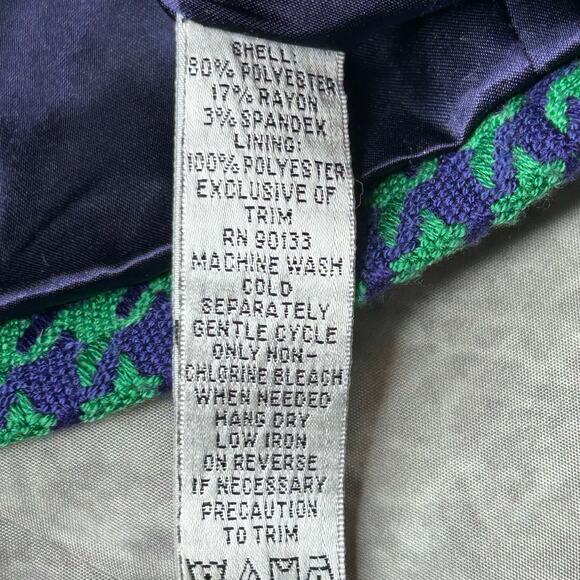 Joan Rivers Blazer Jacket Women 10  Green Blue Houndstooth Holiday Office Comfy - Picture 7 of 9